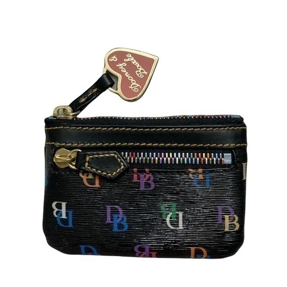 Dooney & Bourke Handbags - Dooney and Bourke black multicolor mini bag key ring